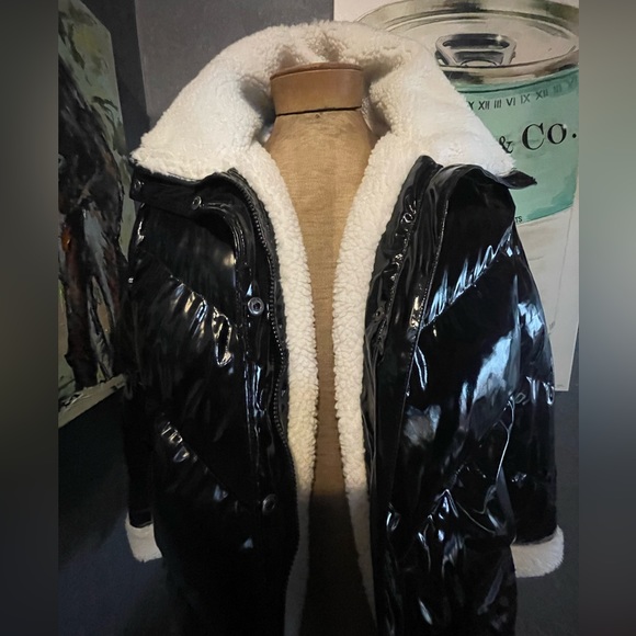 NWOT G.I.L.I. Sherpa Lined Puffer Jacket Black SZ L - Picture 2 of 15